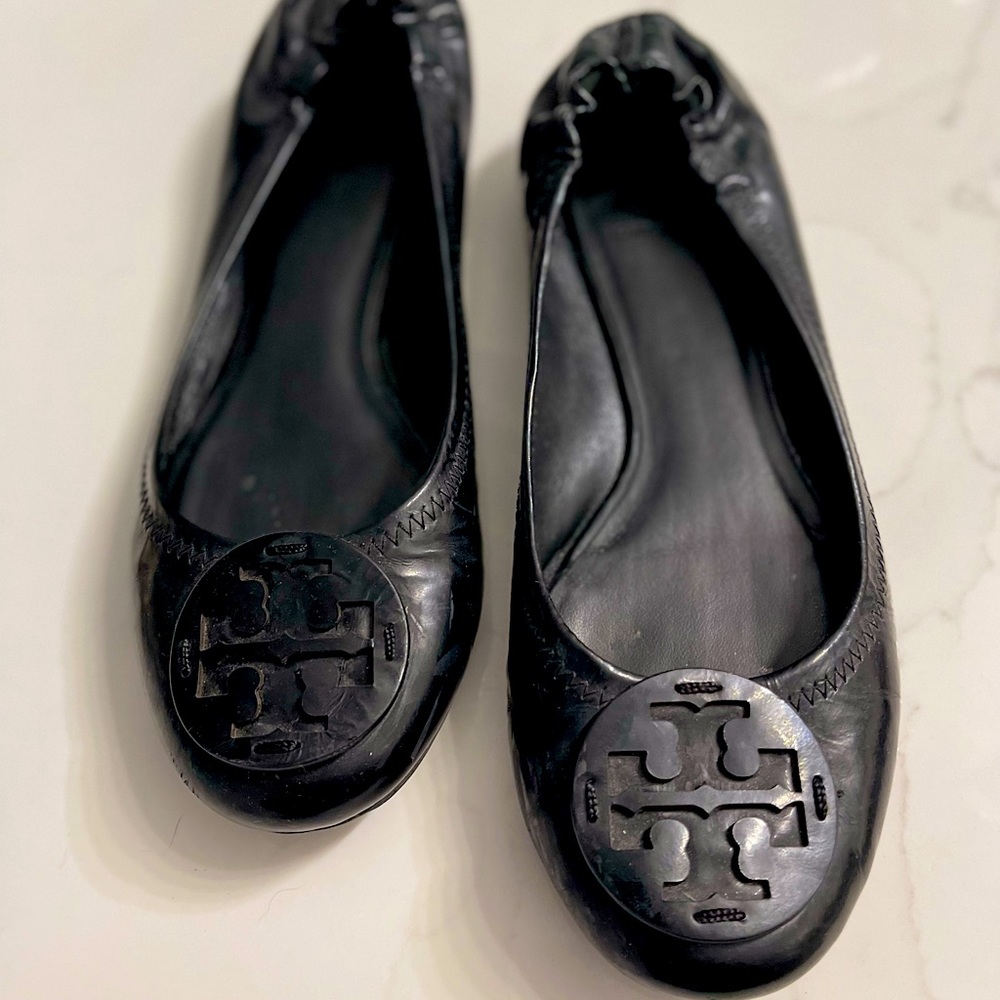 Tory Burch Black Reva Ballet Flats